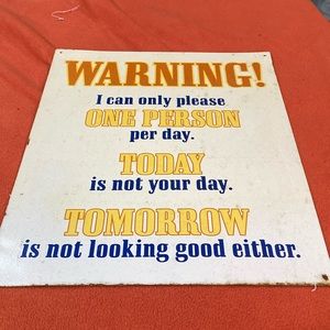 Vintage metal sign